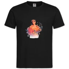 Футболка с принтом Хэлси - 2XL черная