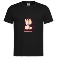 TTwo Cute Penguins -shirt with Print Two Cute Penguins - 2XL black