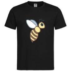 Футболка з принтом Бджола - 2XL чорна