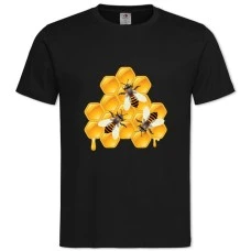 TThree Bees And Honey -shirt with Print Three Bees And Honey - 2XL black