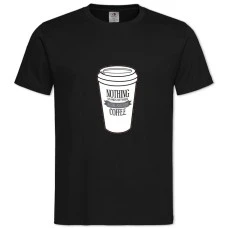 TCoffee And Girl 2 -shirt with Print Coffee And Girl 2 - 2XL black