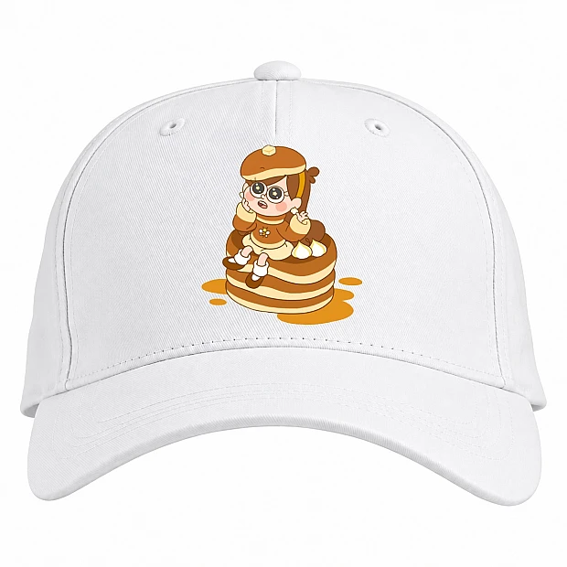 Baseball cap with Print Gravity Falls Pancakes Mabel - white