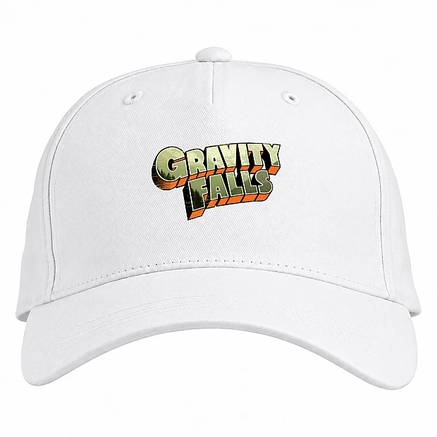Baseball cap with Print Gravity Falls Logo - white