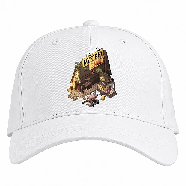Baseball cap with Print Gravity Falls Mystery Shack - white
