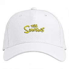 Baseball cap with Print The Simpsons Logo - white