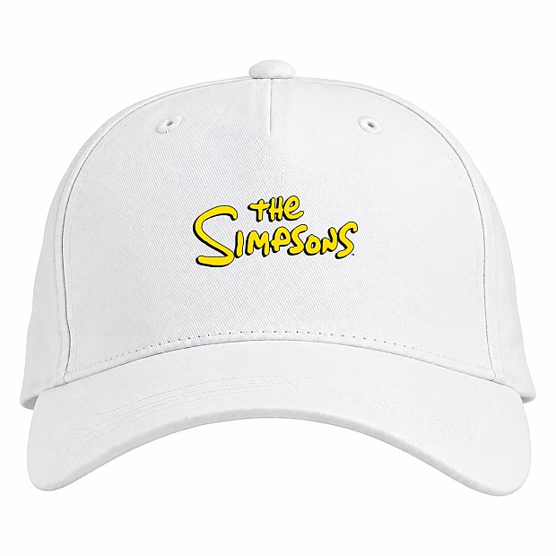 Baseball cap with Print The Simpsons Logo - white