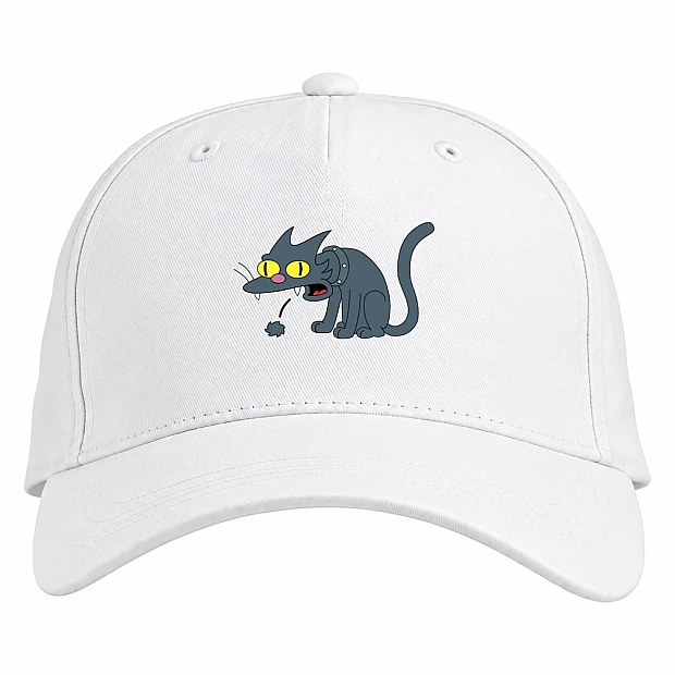 Baseball cap with Print The Simpsons Annoyed Grunt - white