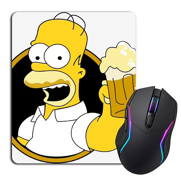 Mouse pad with print The Simpsons Homer With Beer