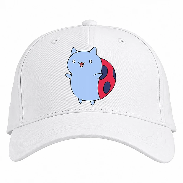 Baseball cap with Print Adventure Time Ladybug - white