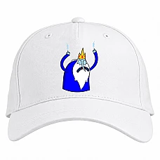 Baseball cap with Print Adventure Time Ice King - white