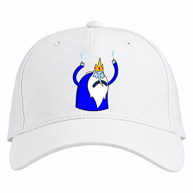 Baseball cap with Print Adventure Time Ice King - white