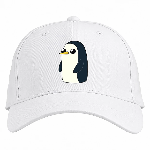 Baseball cap with Print Adventure Time Penguin - white