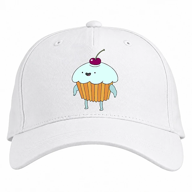 Baseball cap with Print Adventure Time Cherry Cake - white