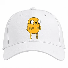 Baseball cap with Print Adventure Time Jake The Dog - white