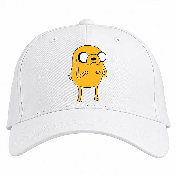 Baseball cap with Print Adventure Time Jake The Dog - white