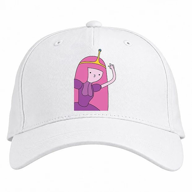 Baseball cap with Print Adventure Time Princess - white
