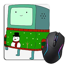 Mouse pad with print Adventure Time Christmas Beemo