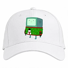 Baseball cap with Print Adventure Time Christmas Beemo - white