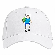 Baseball cap with Print Adventure Time Finn The Human - white