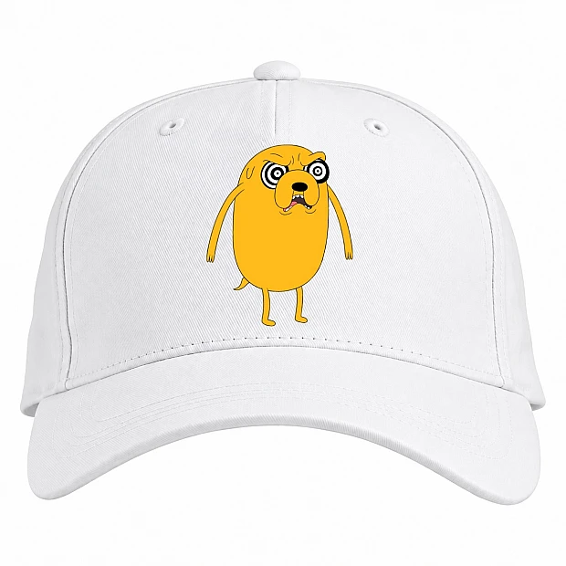 Baseball cap with Print Adventure Time Hypno Jake - white
