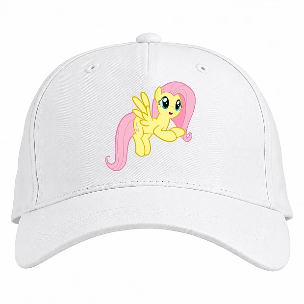 Baseball cap with Print My Little Pony Fluttershy - white