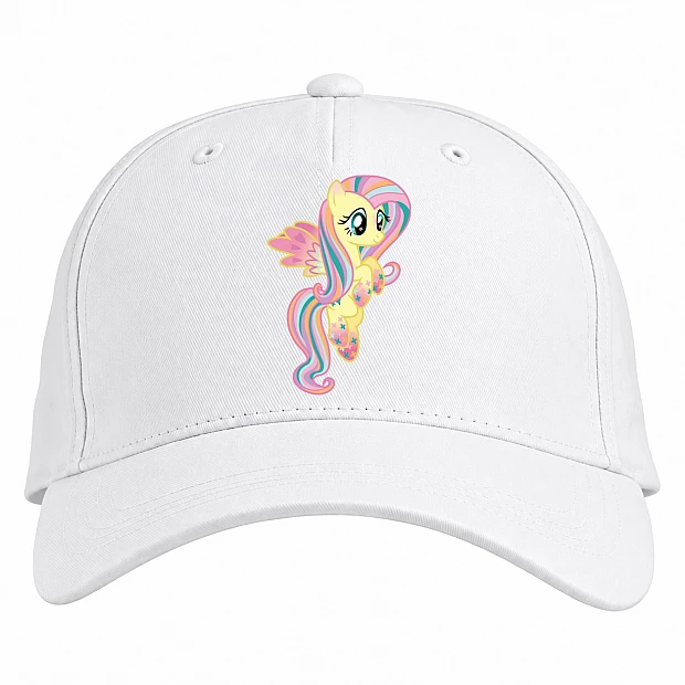 Baseball cap with Print My Little Pony Cute Fluttershy - white