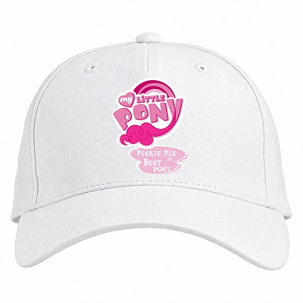 Baseball cap with Print My Little Pony Pinkie Pie Best Pony - white