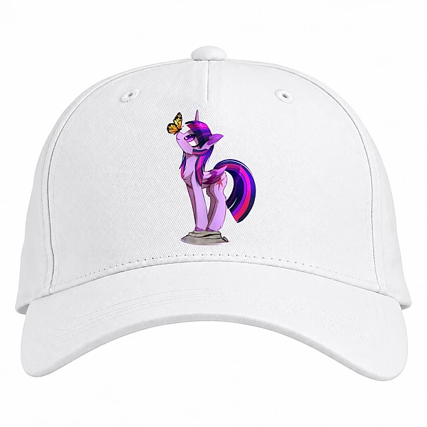 Baseball cap with Print My Little Pony Twilight Sparkle Butterfly - white
