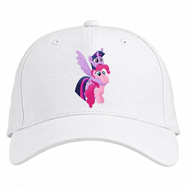 Baseball cap with Print My Little Pony Twilight Sparkle With Pinkie Pie - white