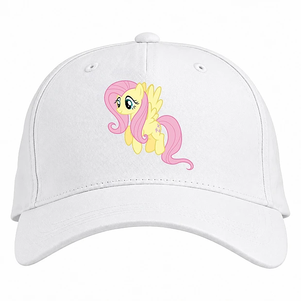 Baseball cap with Print My Little Pony Happy Fluttershy - white