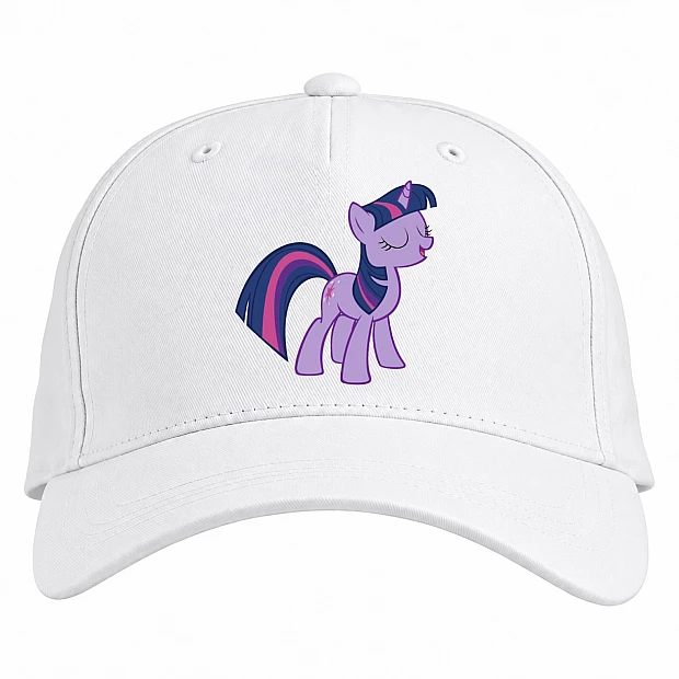 Baseball cap with Print My Little Pony Funny Twilight Sparkle - white