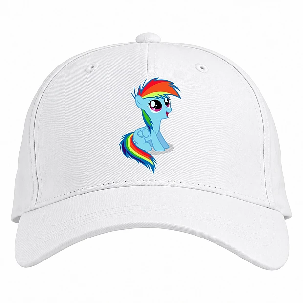 Baseball cap with Print My Little Pony Little Rainbowdash - white