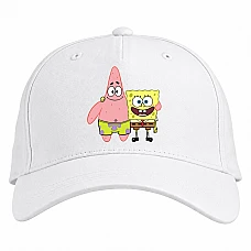 Baseball cap with Print Sponge Bob Square Pants With Patrick - white