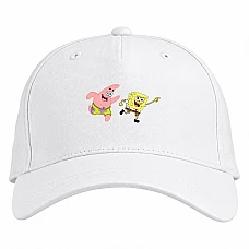 Baseball cap with Print Sponge Bob Square Pants Dancing Heroes - white