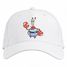 Baseball cap with Print Sponge Bob Square Pants Mr Krabs - white