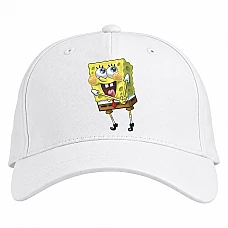 Baseball cap with Print Sponge Bob Square Pants Funny Bob - white