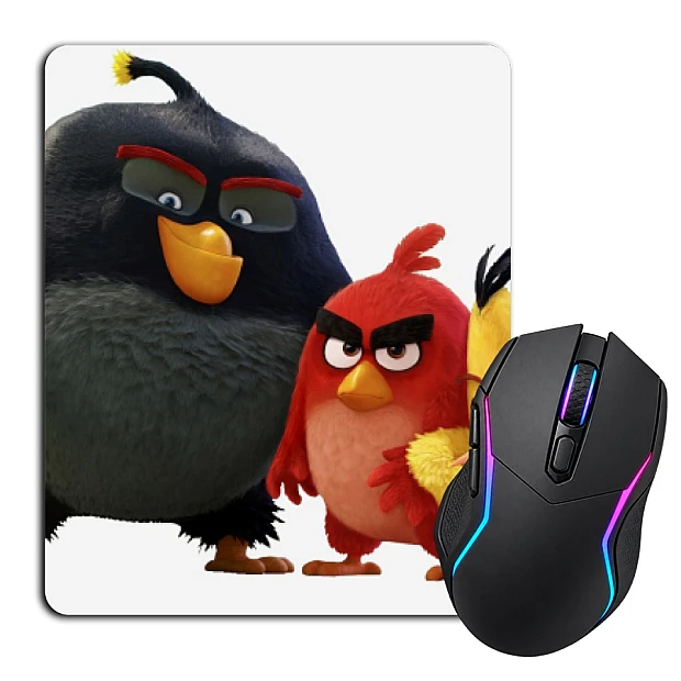 Mouse pad with print Angry Birds Funny Heroes