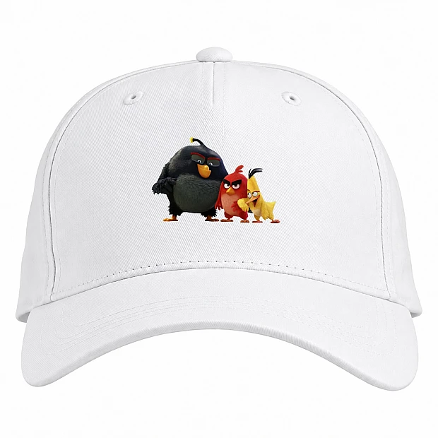 Baseball cap with Print Angry Birds Funny Heroes - white