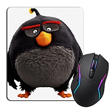 Mouse pad with print Angry Birds Black Bird