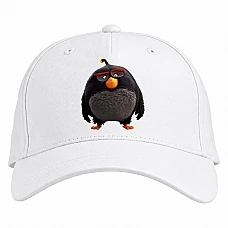 Baseball cap with Print Angry Birds Black Bird - white