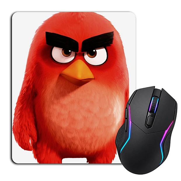 Mouse pad with print Angry Birds Red Bird