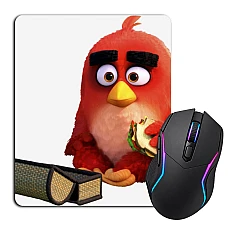 Mouse pad with print Angry Birds Red Bird With Sandwich