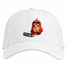 Baseball cap with Print Angry Birds Red Bird With Sandwich - white