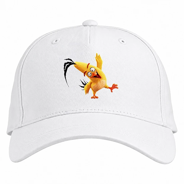 Baseball cap with Print Angry Birds Yellow Bird - white