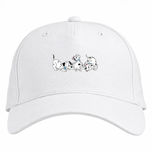 Baseball cap with Print 101 Dalmatians Cute Puppies - white