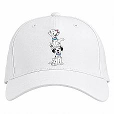 Baseball cap with Print 101 Dalmatians Two Puppies - white