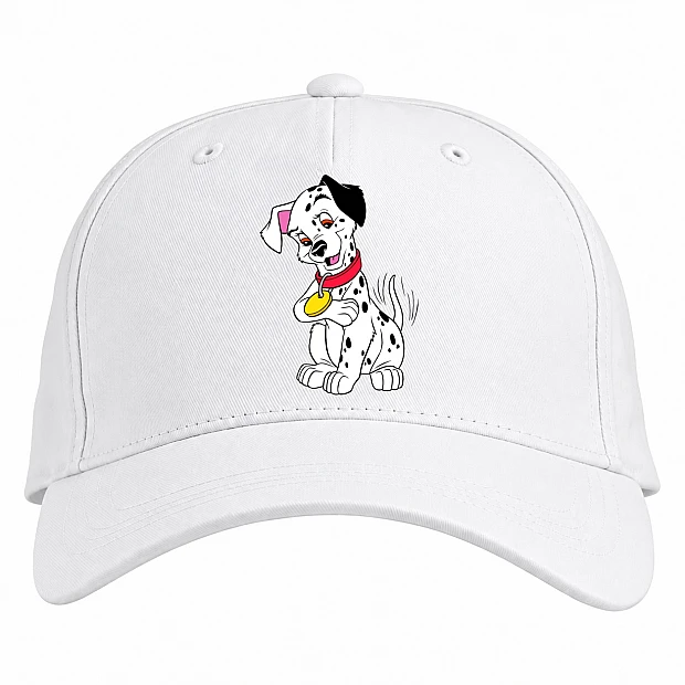 Baseball cap with Print 101 Dalmatians Puppy With Medal - white