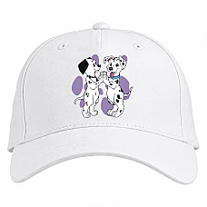Baseball cap with Print 101 Dalmatians Cute Puppies Print - white