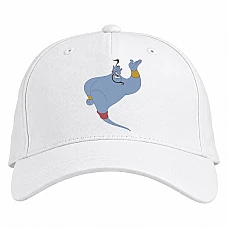 Baseball cap with Print Aladdin Kindly Jinn - white