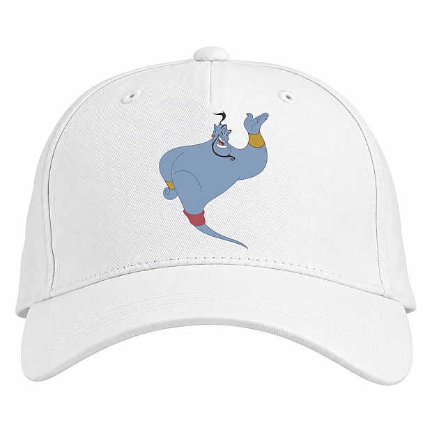 Baseball cap with Print Aladdin Kindly Jinn - white